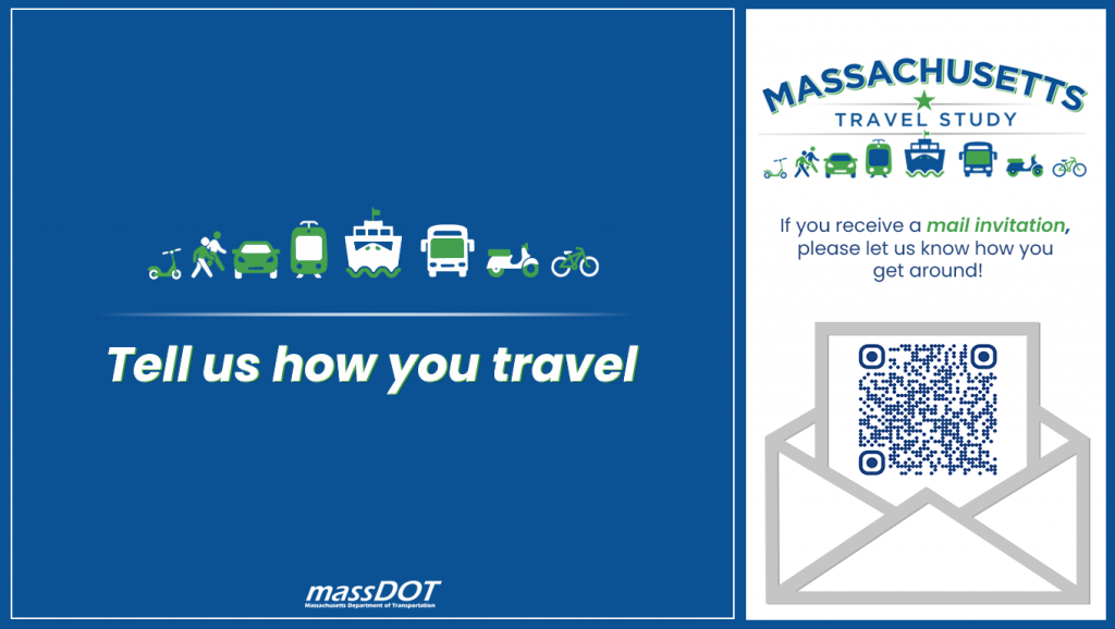 Massachusetts travel study billboard ad with QR code